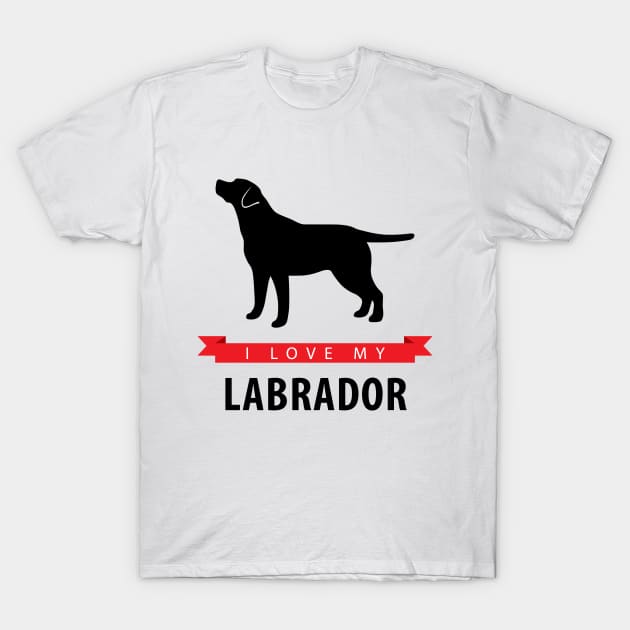 I Love My Labrador T-Shirt by millersye